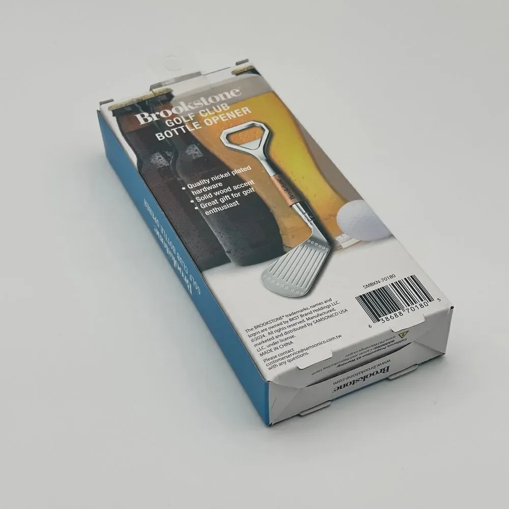 BROOKSTONE‎ Golf Club Bottle Opener- Golf Lover Bar Accessory New In Box